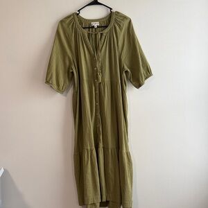 Wonderly Sage Green Midi Dress